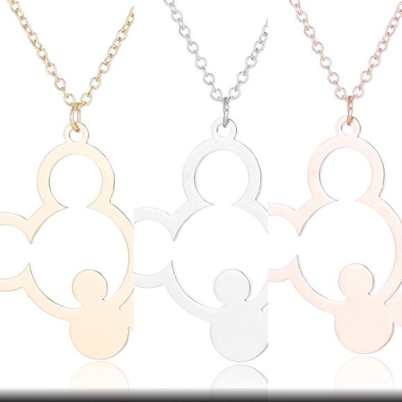 Disney Double Mickey Mouse Pendant Necklace NWT - Picture 2 of 8